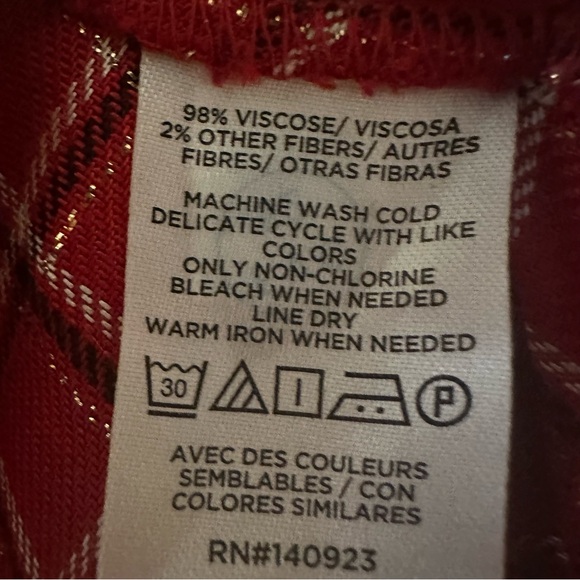 LOFT Red Checkered Blouse - Picture 4 of 7